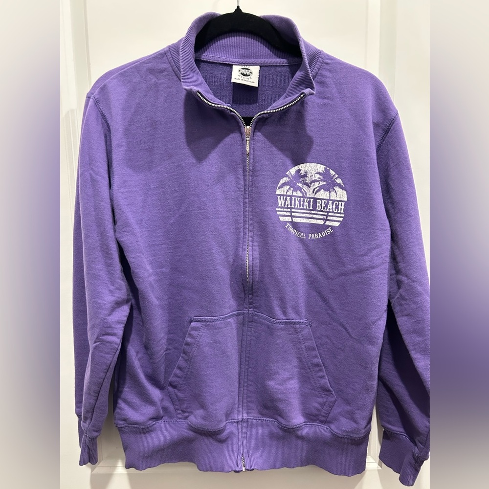 MV Sport Waikiki Beach Zip Jacket – Purple – Size Medium – Ladies – Long Sleeve